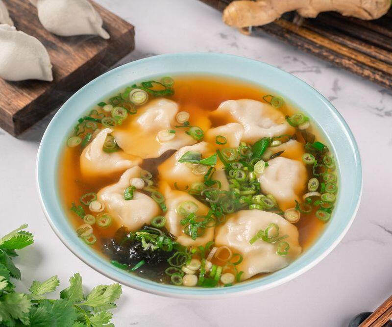 Mushroom And Fish Dumpling Soup